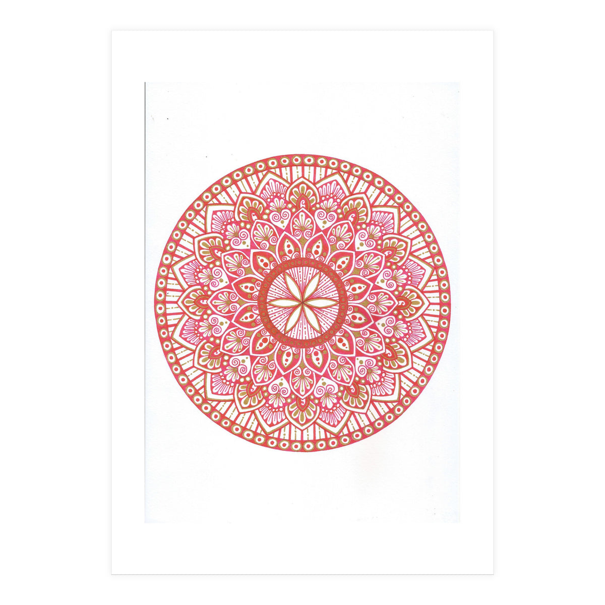 Red & Gold Mandala (Print Only)