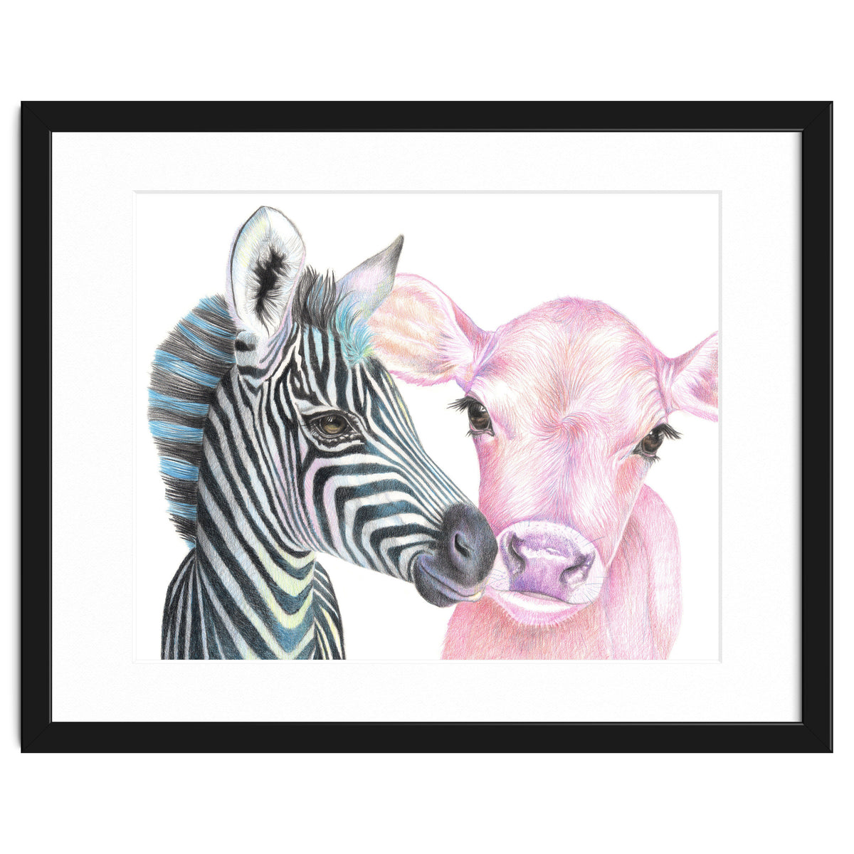 Zebra and Cow