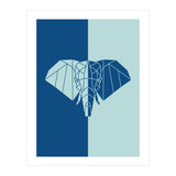 ELEPHANT IN BLUE ! POLYGON ART (Print Only) thumbnail