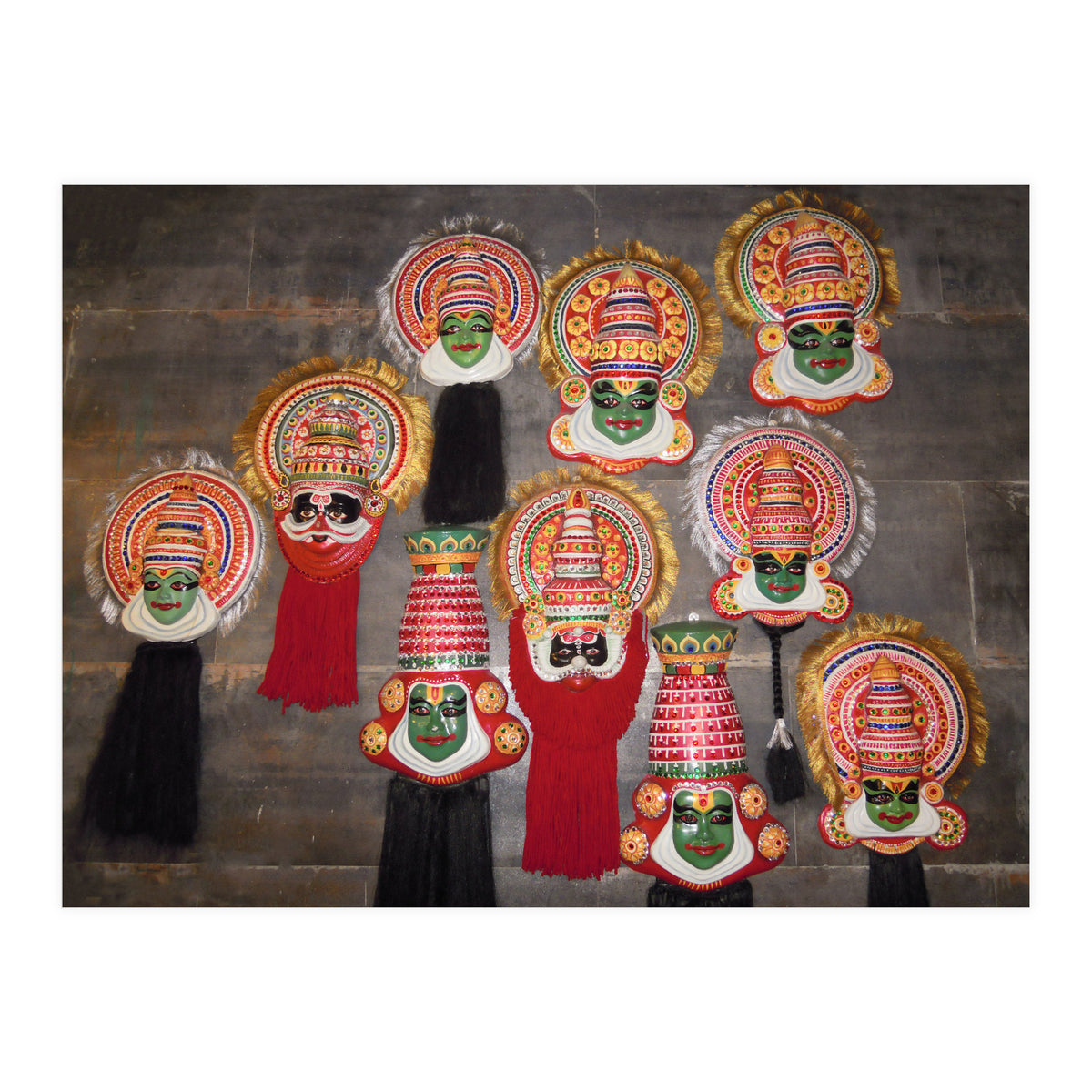 Mask On The Wall - Kathakali Face (Print Only)