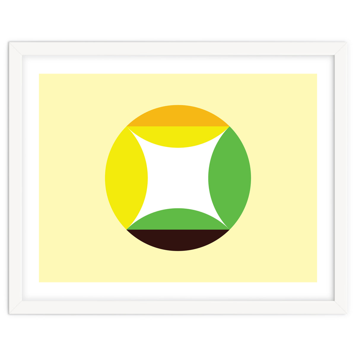 Geometric Shapes No. 21 - yellow, green & orange