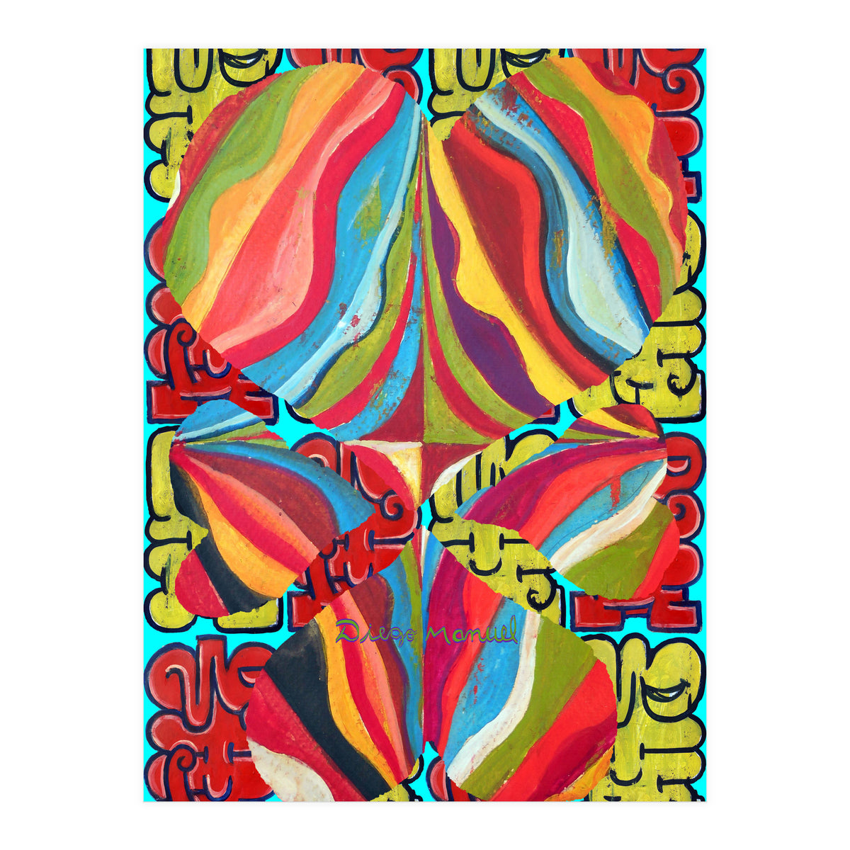 4 Corazones Tapiz 8 (Print Only)