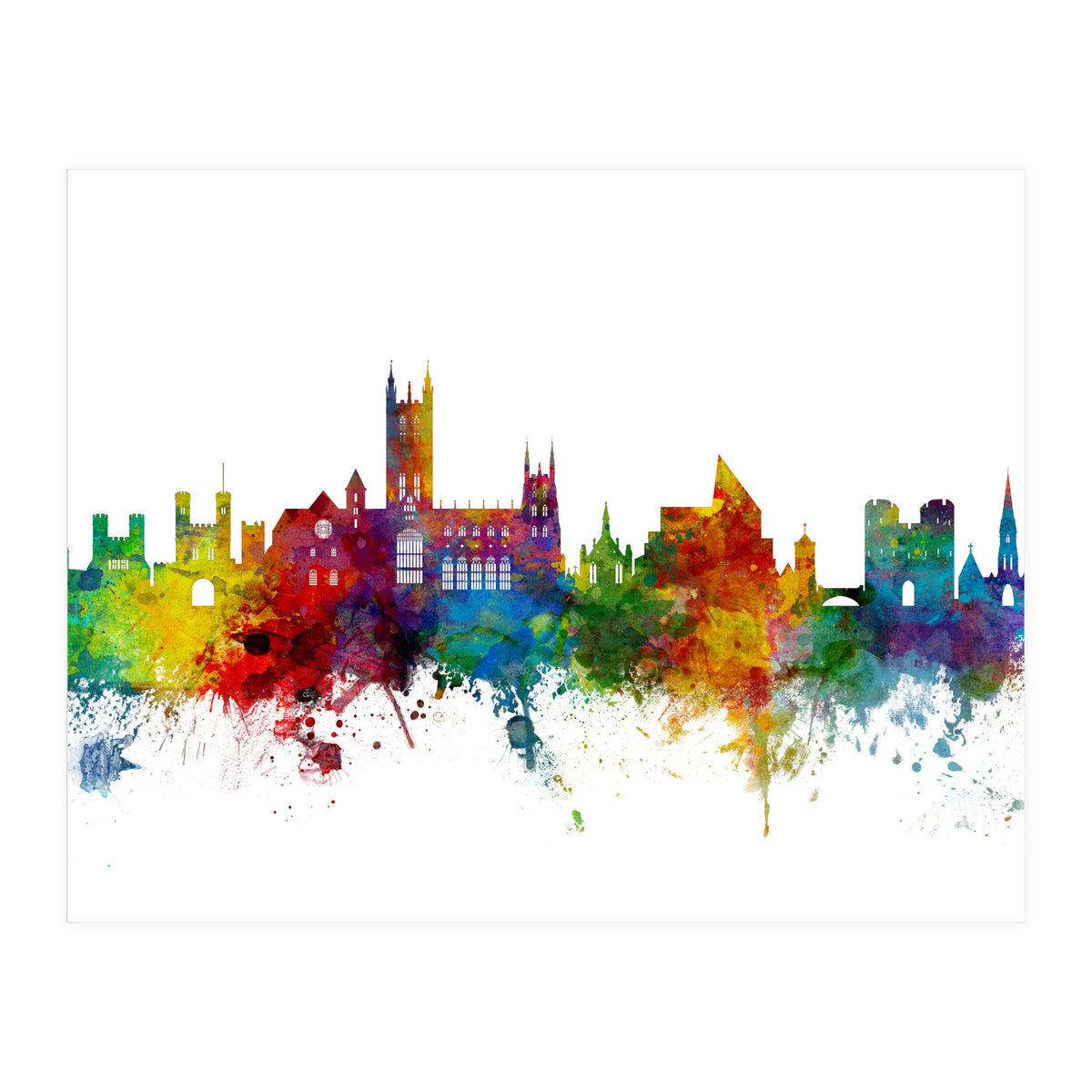 Canterbury England Skyline (Print Only)