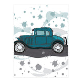 Blue car sketch (Print Only) thumbnail