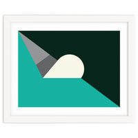 Geometric Shapes No. 56 - teal, grey & black