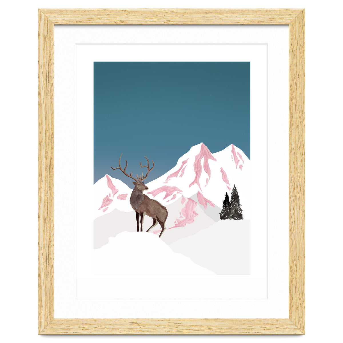 Mountain Love Winter Stag