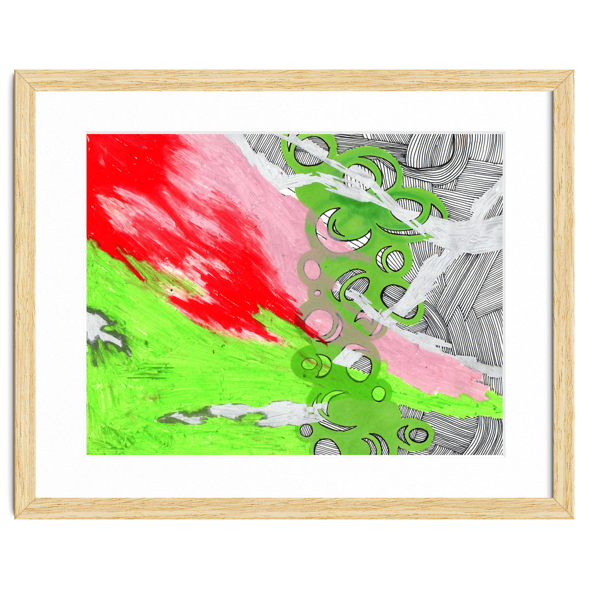 Green and Pink Spill