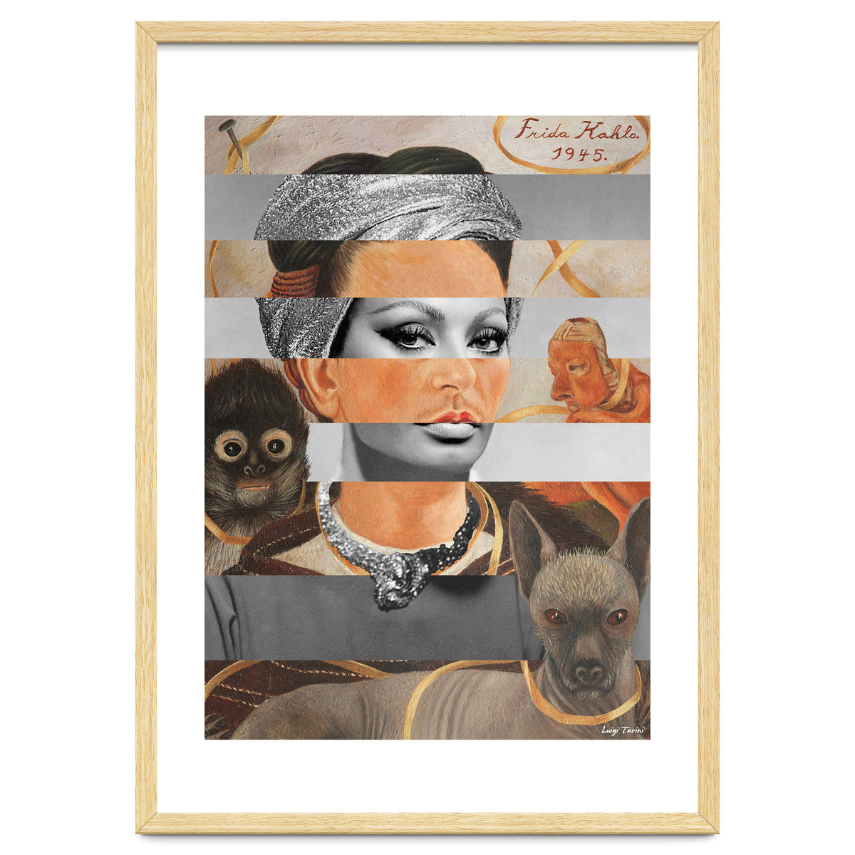 Self Portrait By Frida Kahlo & Sophia Loren