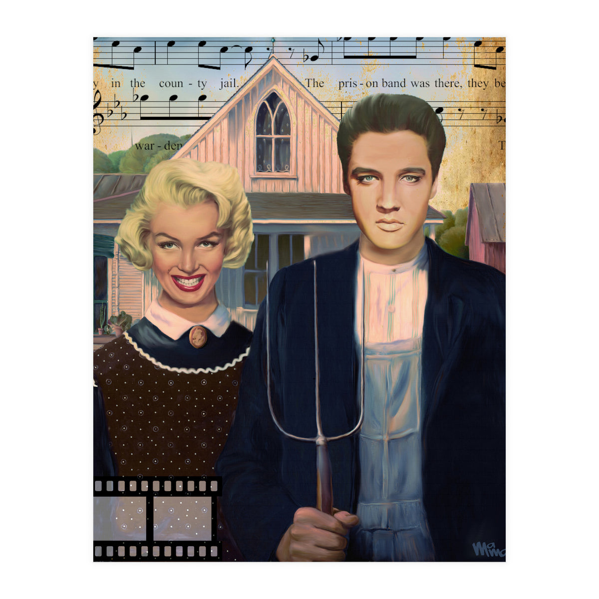 Tribute to Marilyn and Elvis (Print Only)