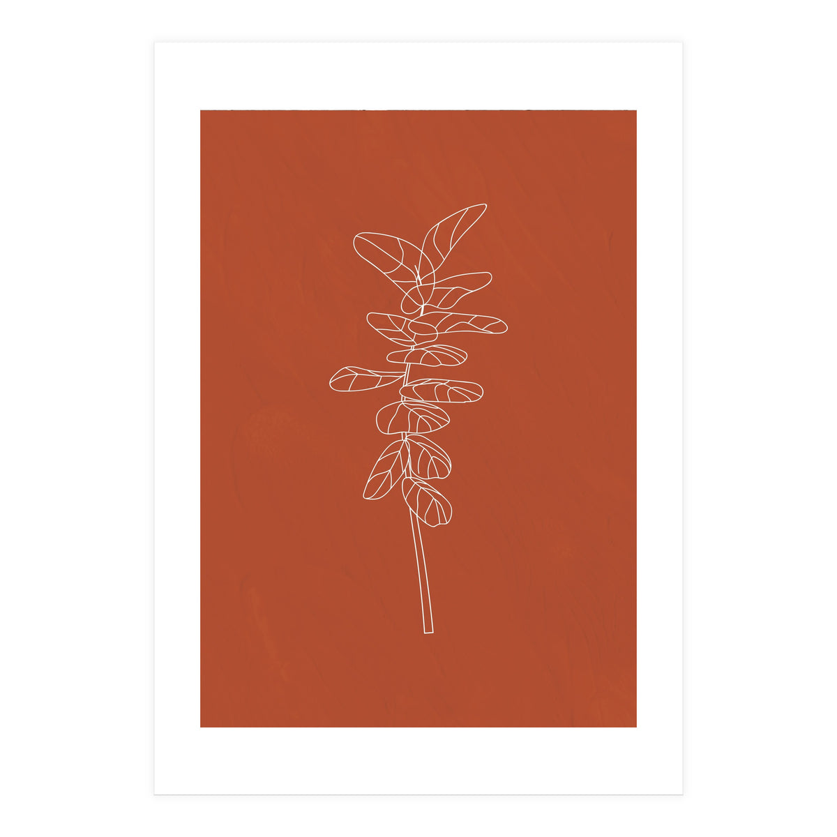 Line Art Botanical Terracotta (Print Only)