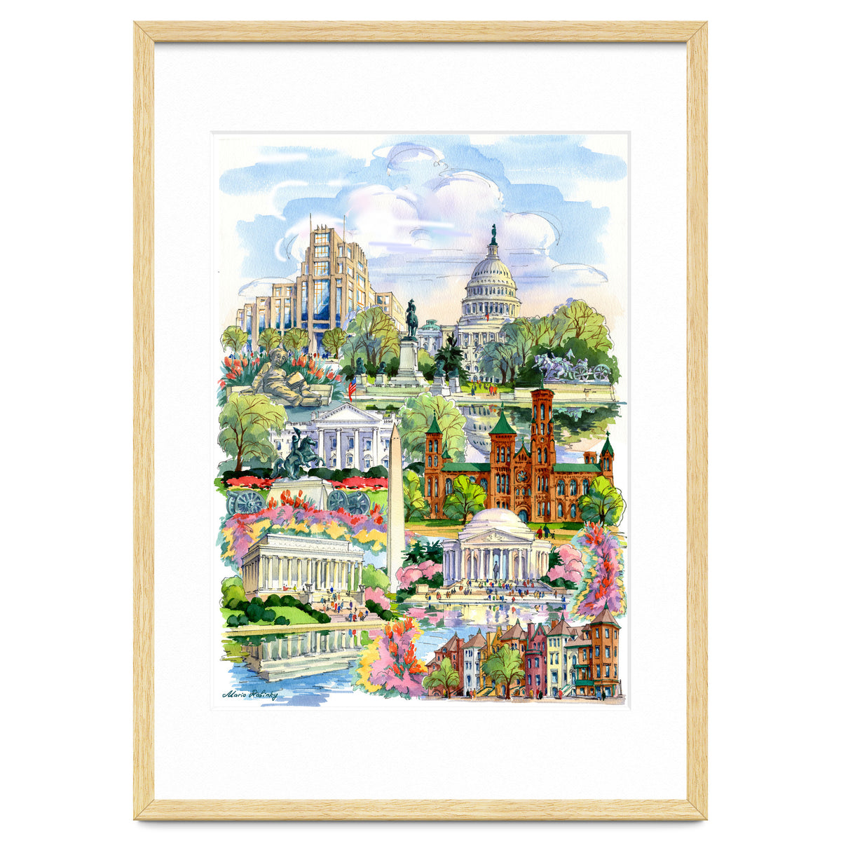 Washington District of Columbia Illustration