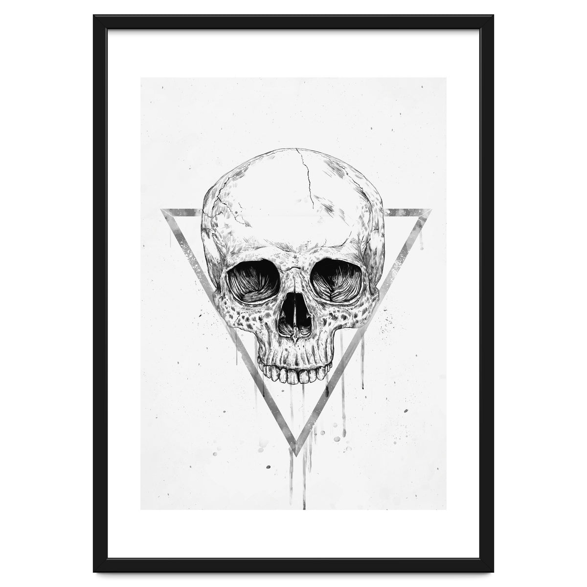Skull In A Triangle (bw)