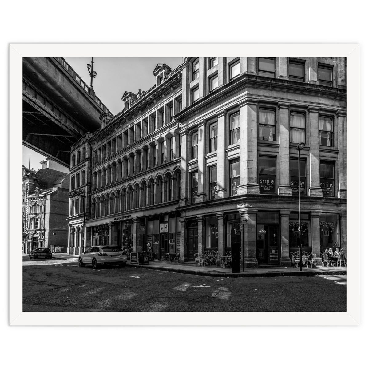 Dene st Newcastle monochrome