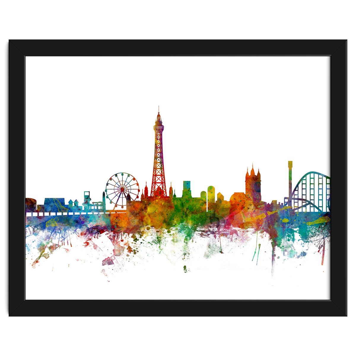 Blackpool England Skyline