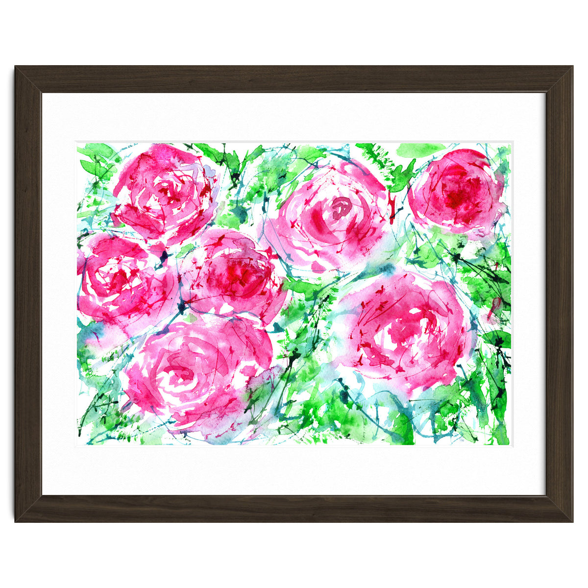 Blooming bouquet || watercolor roses