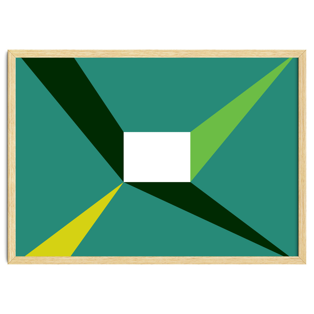 Geometric Shapes No. 27 - green, yellow & lime