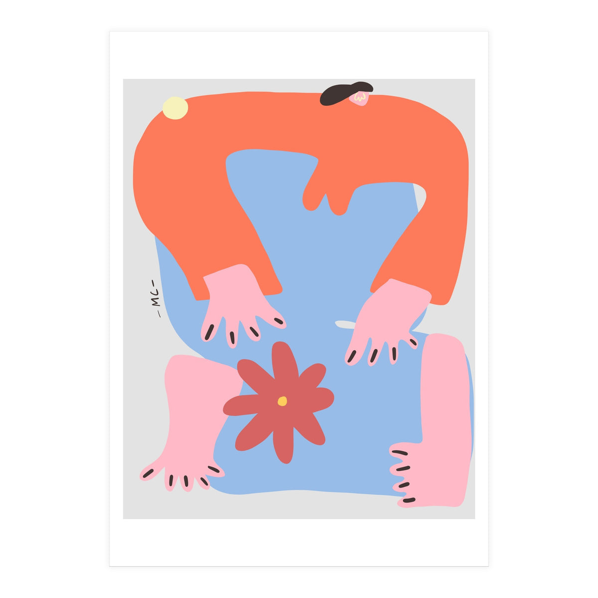 Women And The Flower (Print Only)