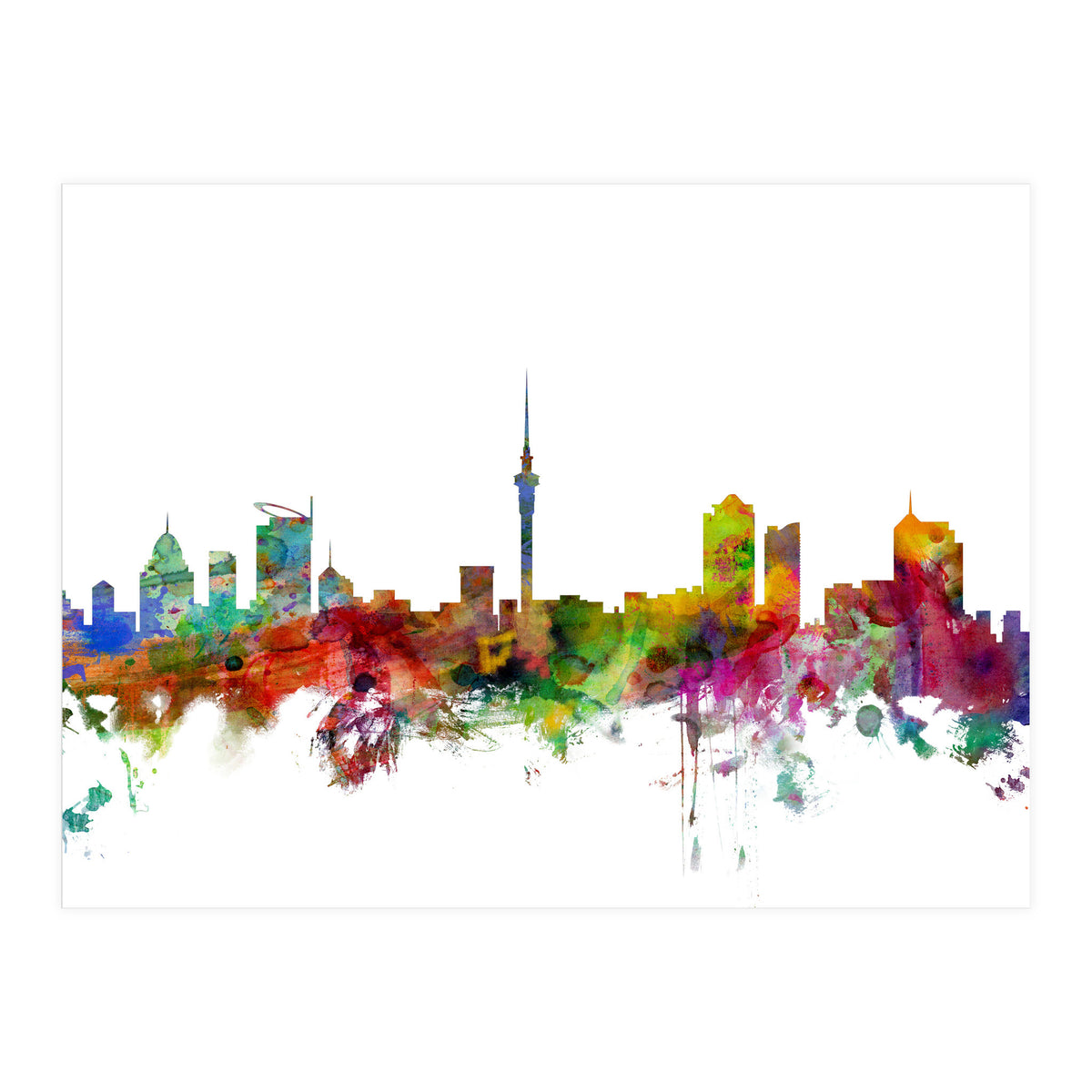 Auckland New Zealand Skyline (Print Only)