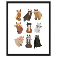 Horses in Glasses and Hats