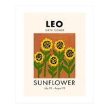 Leo Birth Flower Sunflower (Print Only) thumbnail