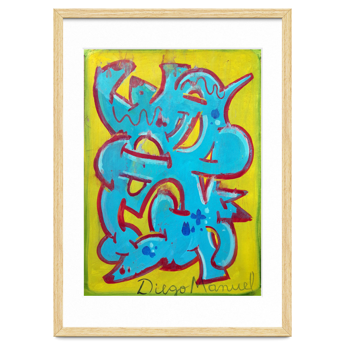 Forma Celeste Sobre Amarillo 3