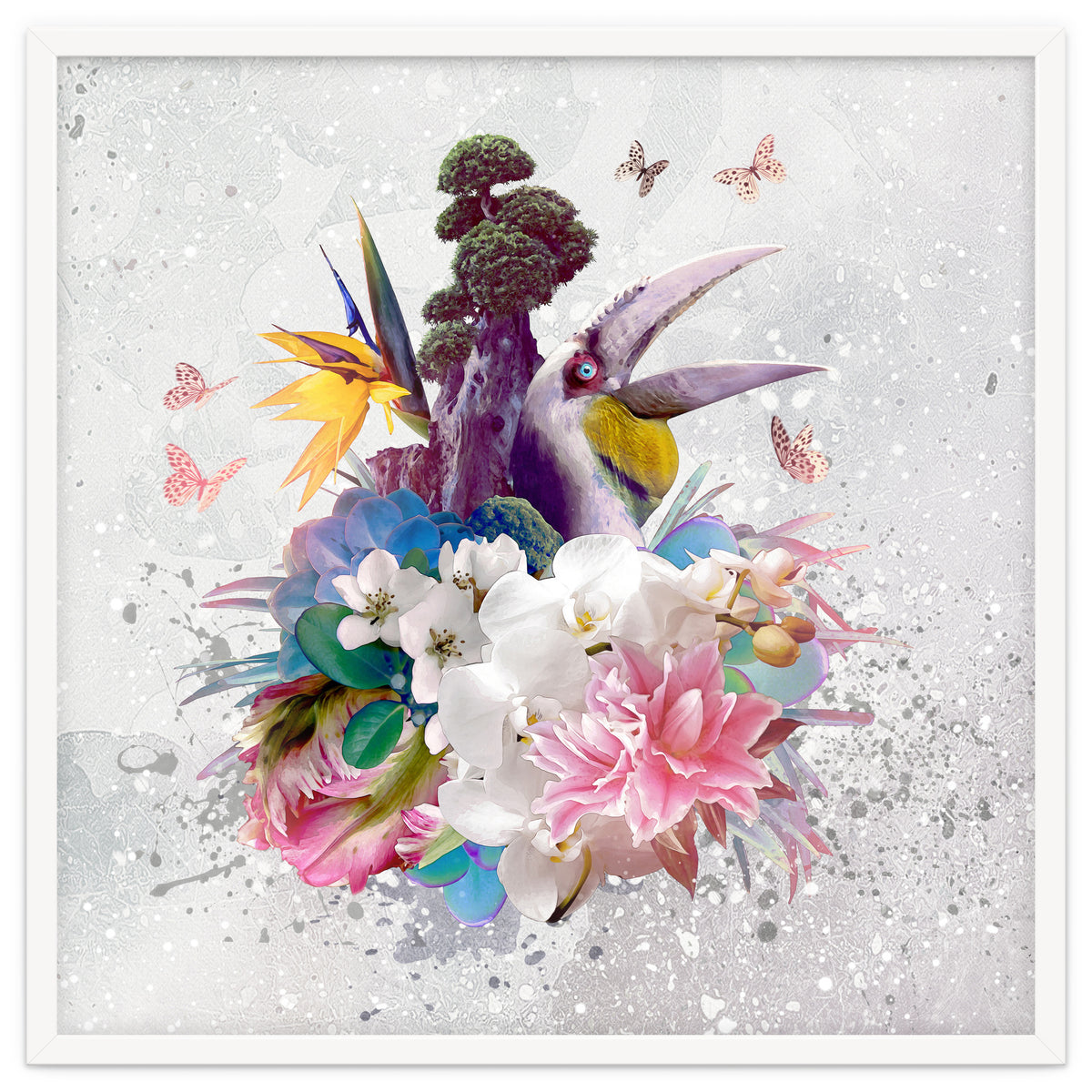 Floral Hornbill Grey