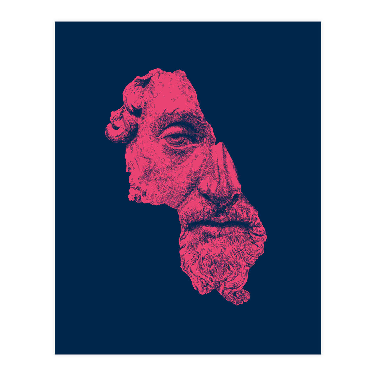 MARCUS AURELIUS ANTONINUS AUGUSTUS / prussian blue / vivid red (Print Only)