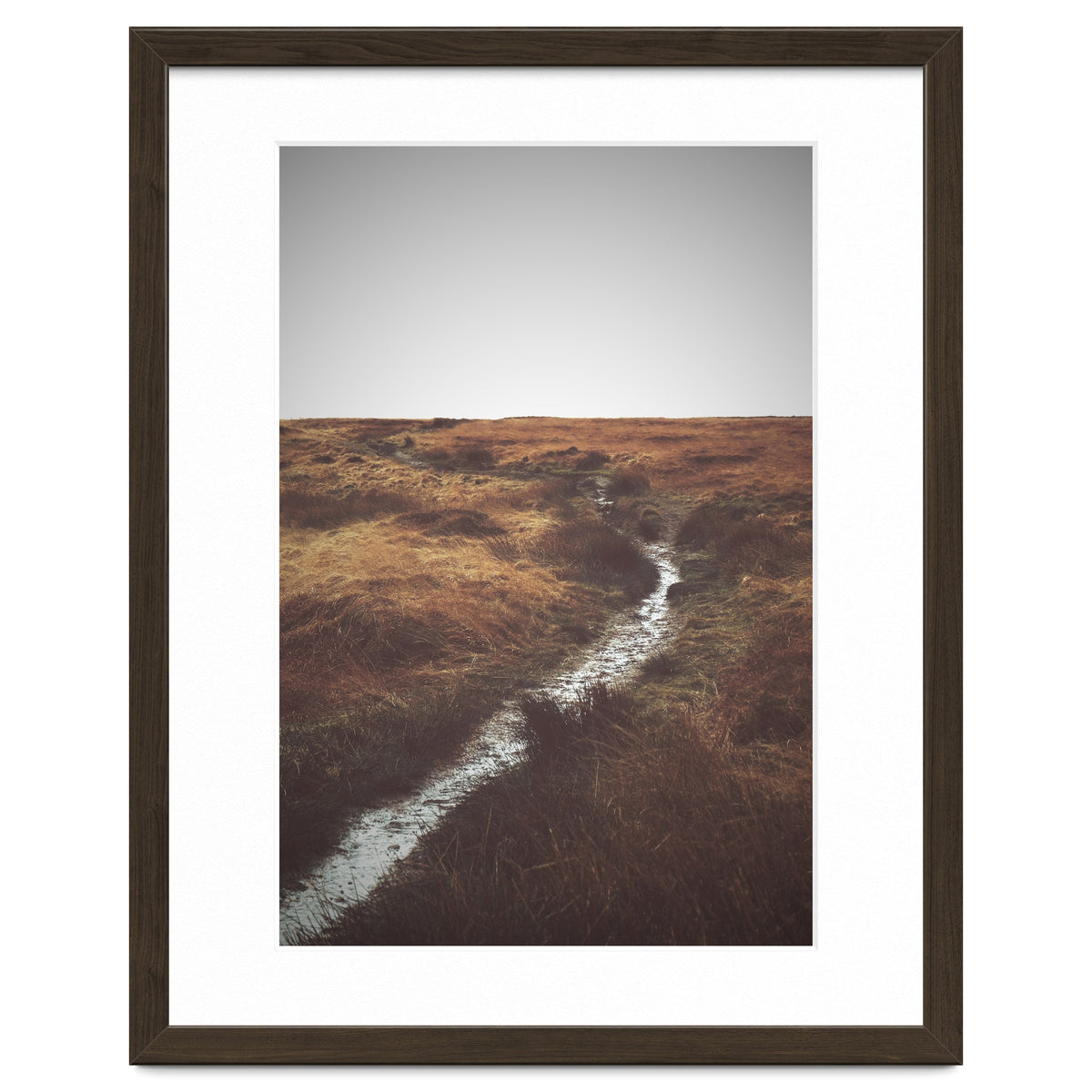 Bleak winter landscape of Saddleworth Moor