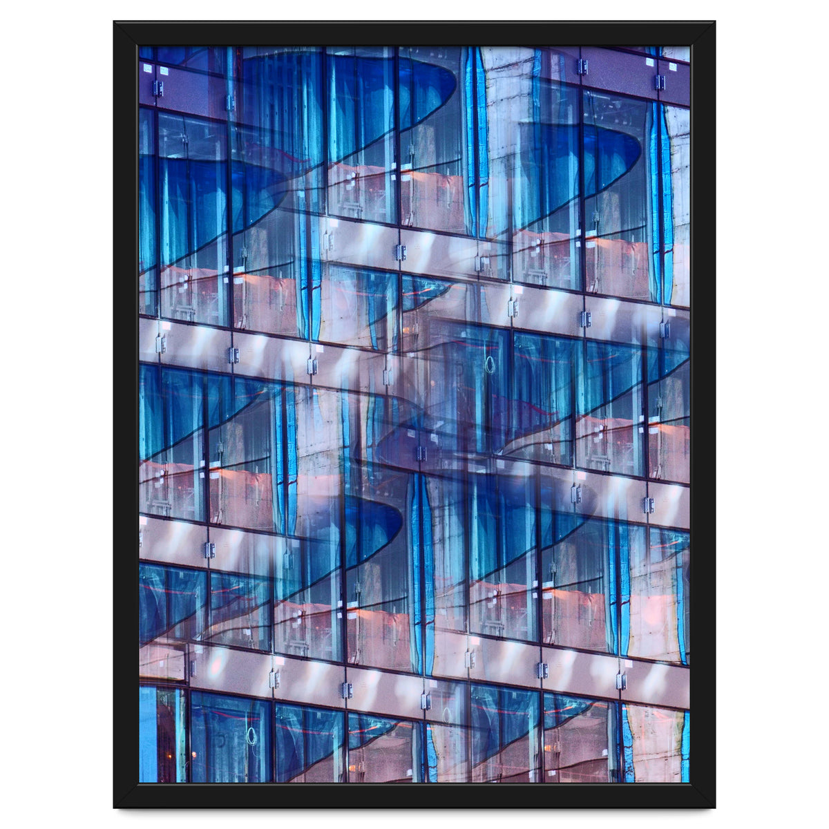 Blue Skyscraper Abstract