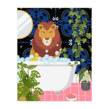 Lion in Moroccan Style Bathroom (Print Only) thumbnail