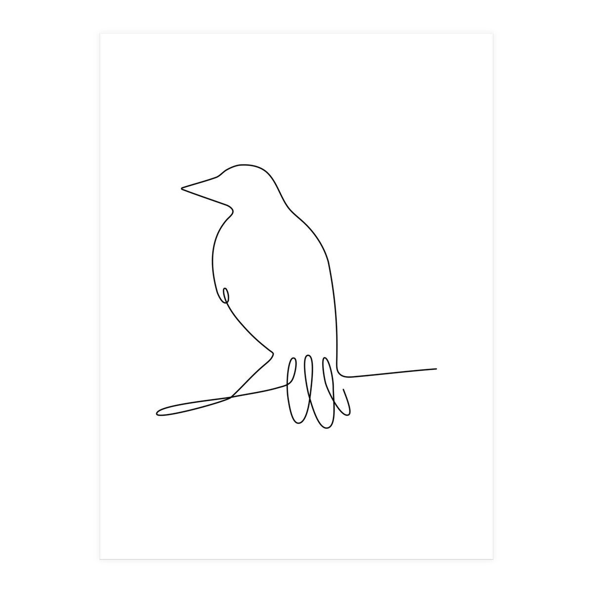 One Line Art Bird II (Print Only)