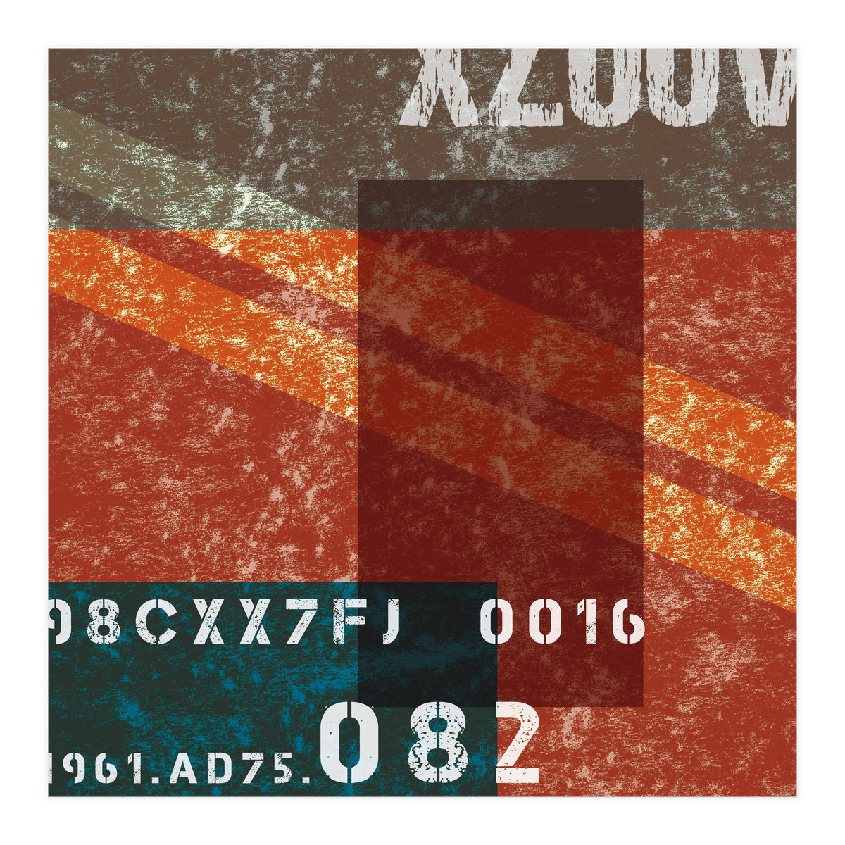 Abstract Industrial Red (Print Only)