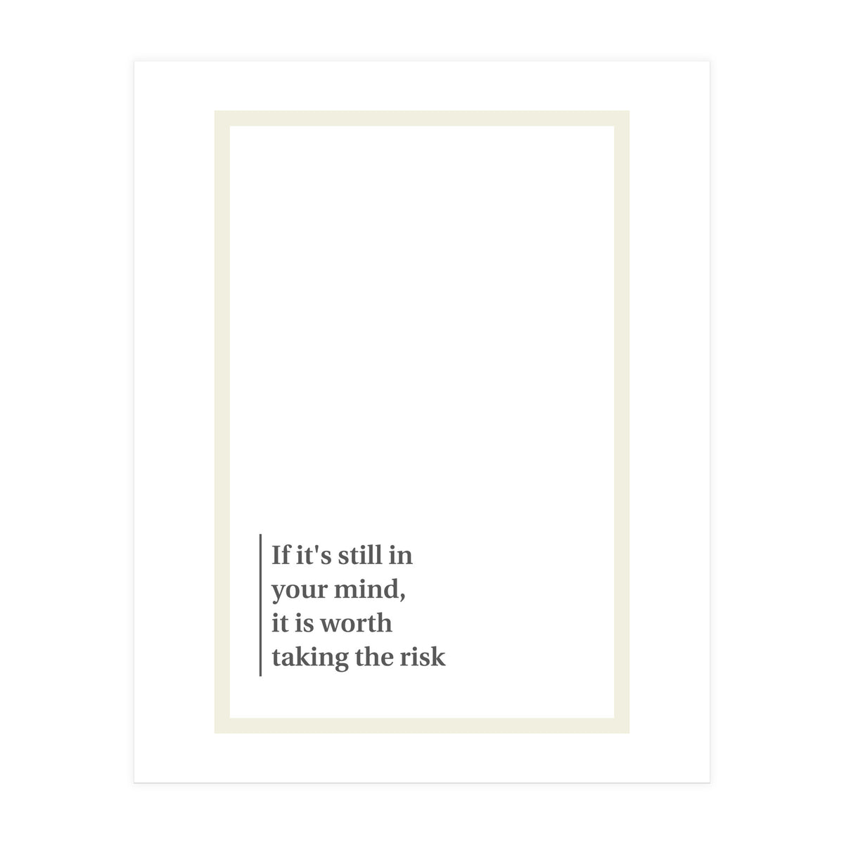 TAKING THE RISK (Print Only)