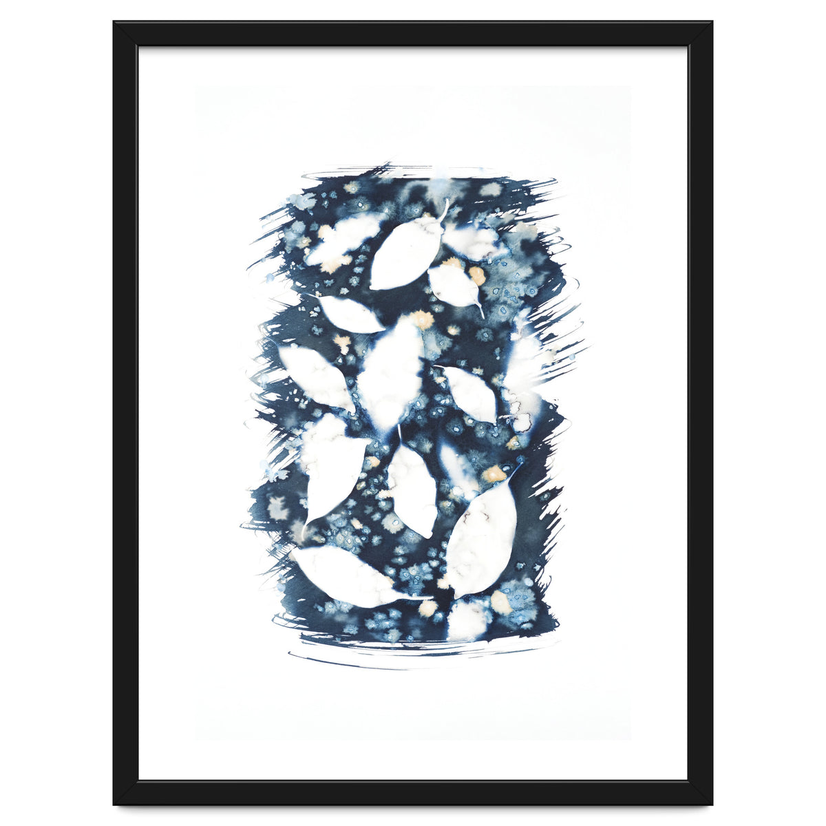 Indigo Blue Botanical Leaves No. 10