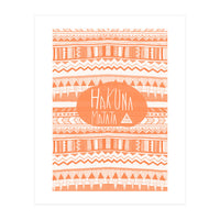 Hakuna Matata Orange Art Print  (Print Only)