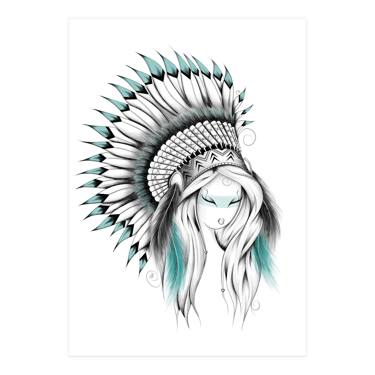 Indian Headdress (Print Only)