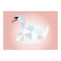 Swan Low Poly Art (Print Only)
