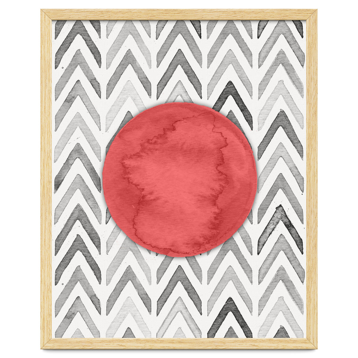 Red Bubble Chevron Pattern