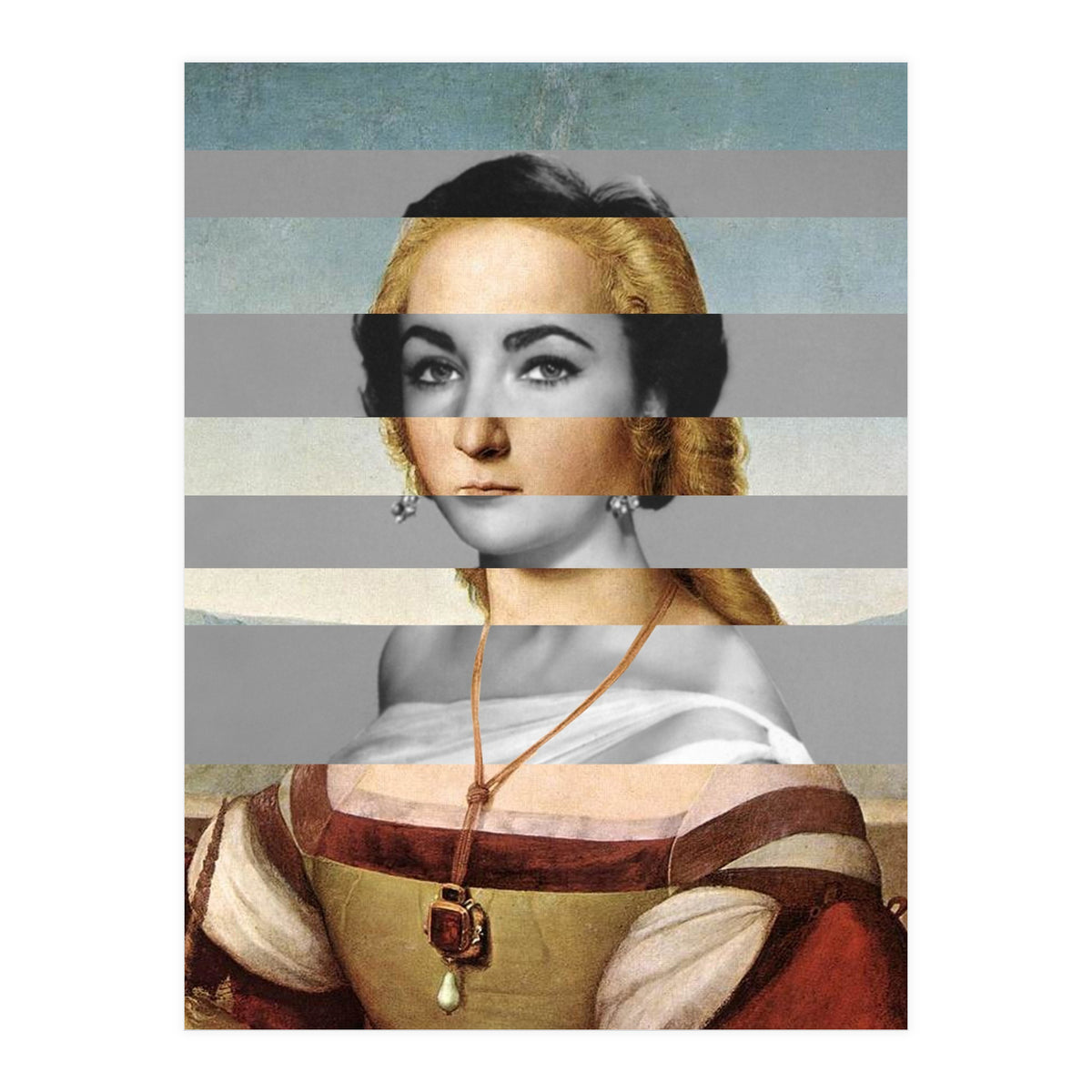 Rafael Portrait of Young Woman with Unicorn & Liz Taylor (Print Only)