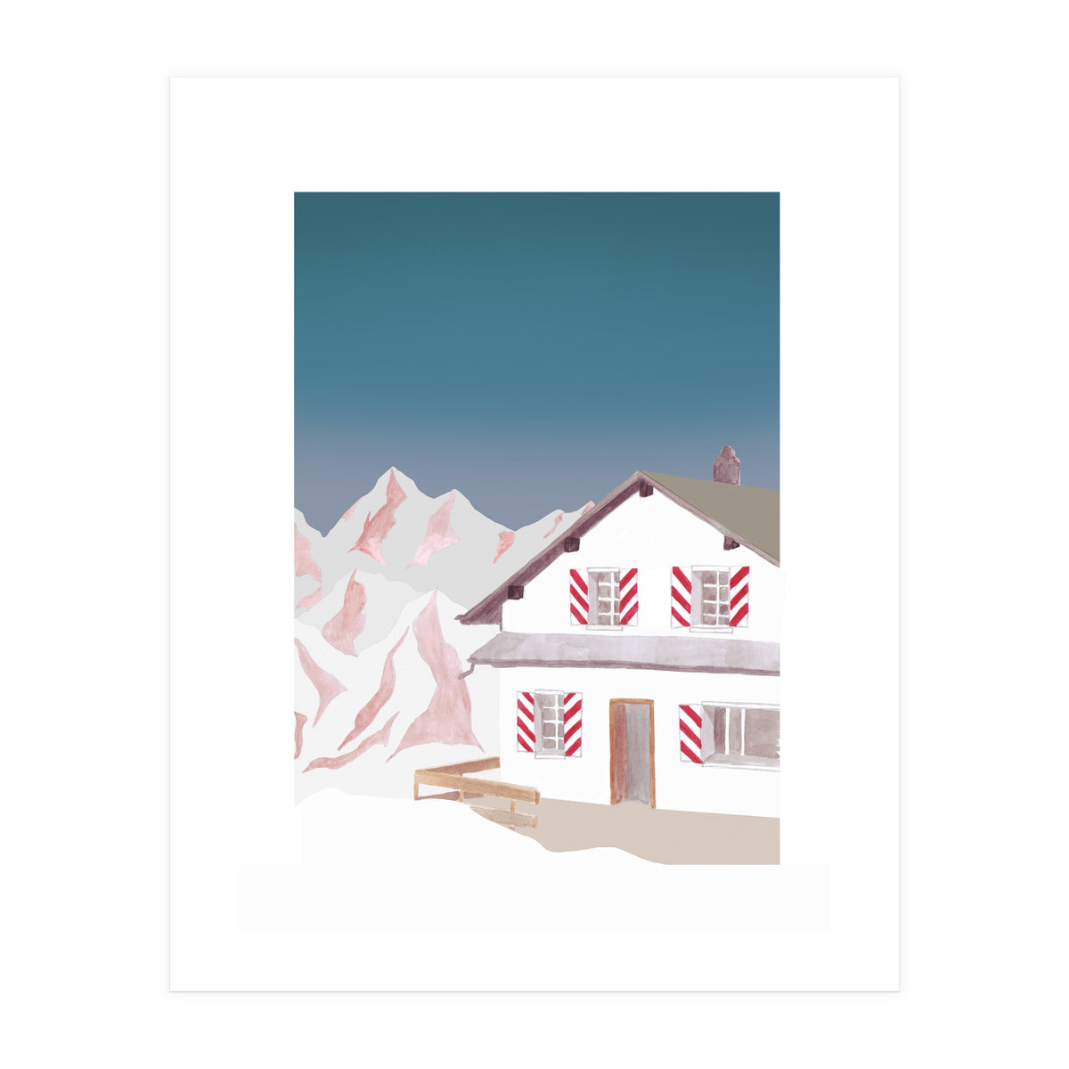 Mountain Love Mountain Hut (Print Only)