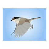 Willow Tit Bird Low Poly Art (Print Only) thumbnail