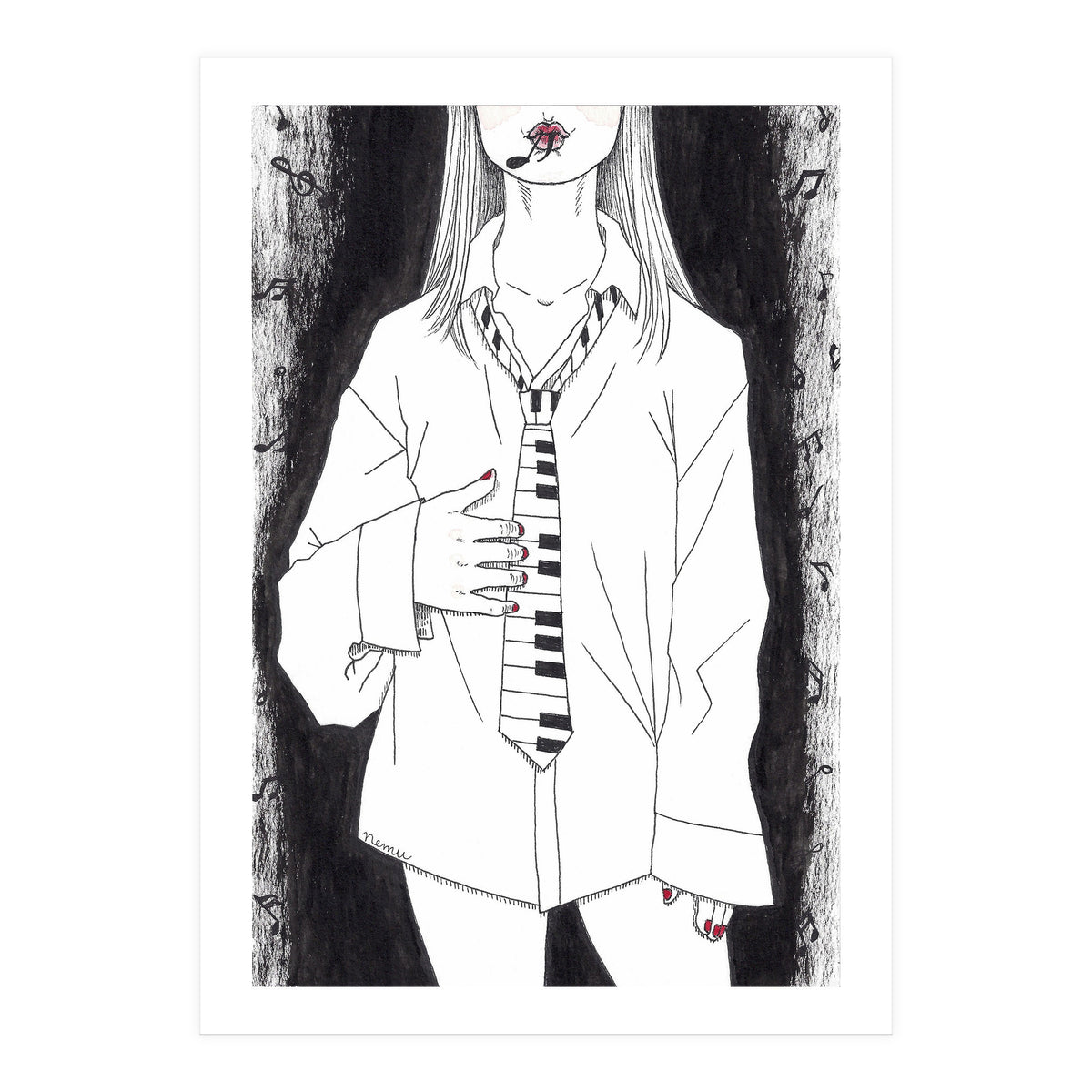 I Play Piano Tie (Print Only)