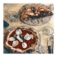 Pizza And Calzone (Print Only)