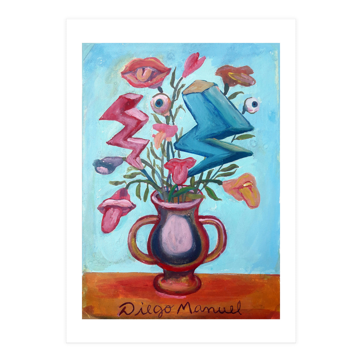 Florero Con Dos Rayos 2 (Print Only)