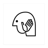 Head Hand_White (Print Only) thumbnail