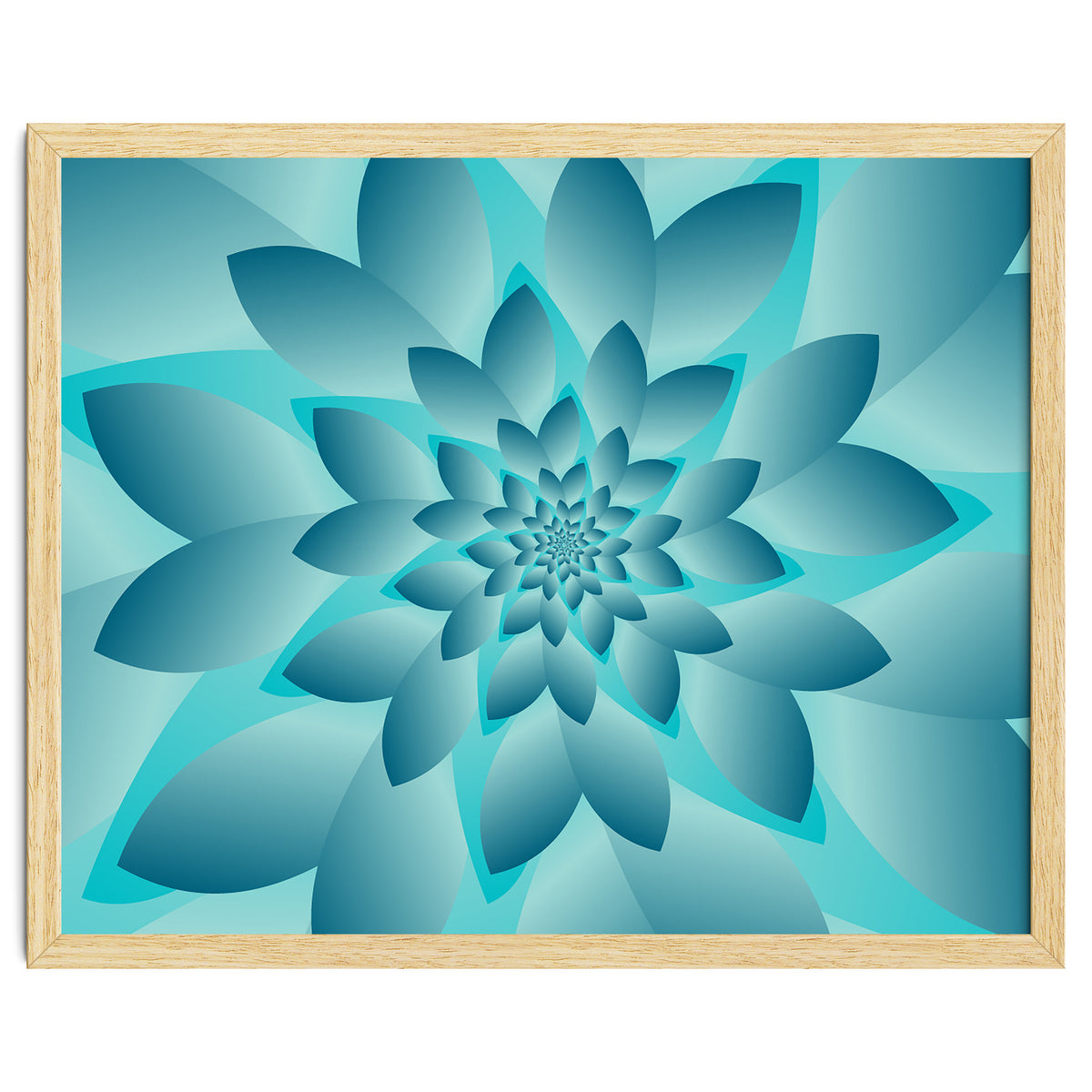 Abstract Modern Optical Illusion Floral Design Art