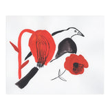 Black Bird And Poppies (Print Only) thumbnail