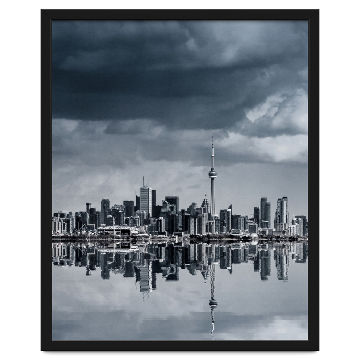 Toronto Skyline From Colonel Samuel Smith Park Reflection No 1