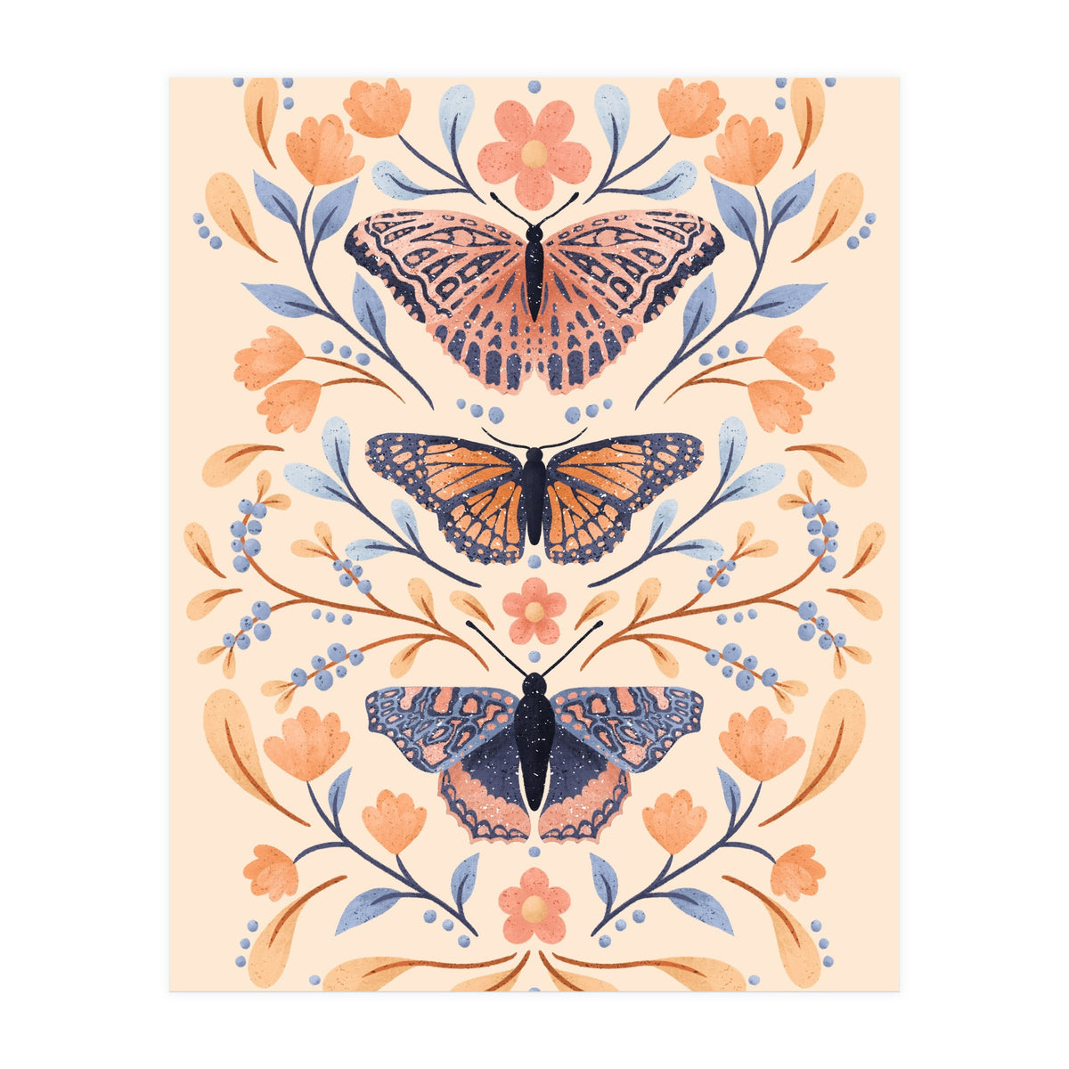Floral Butterflies (Print Only)