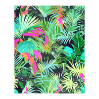 Tropical Jungle, Botanical Nature Plants, Palm Forest Bohemian Watercolor, Modern Wild Painting (Print Only)